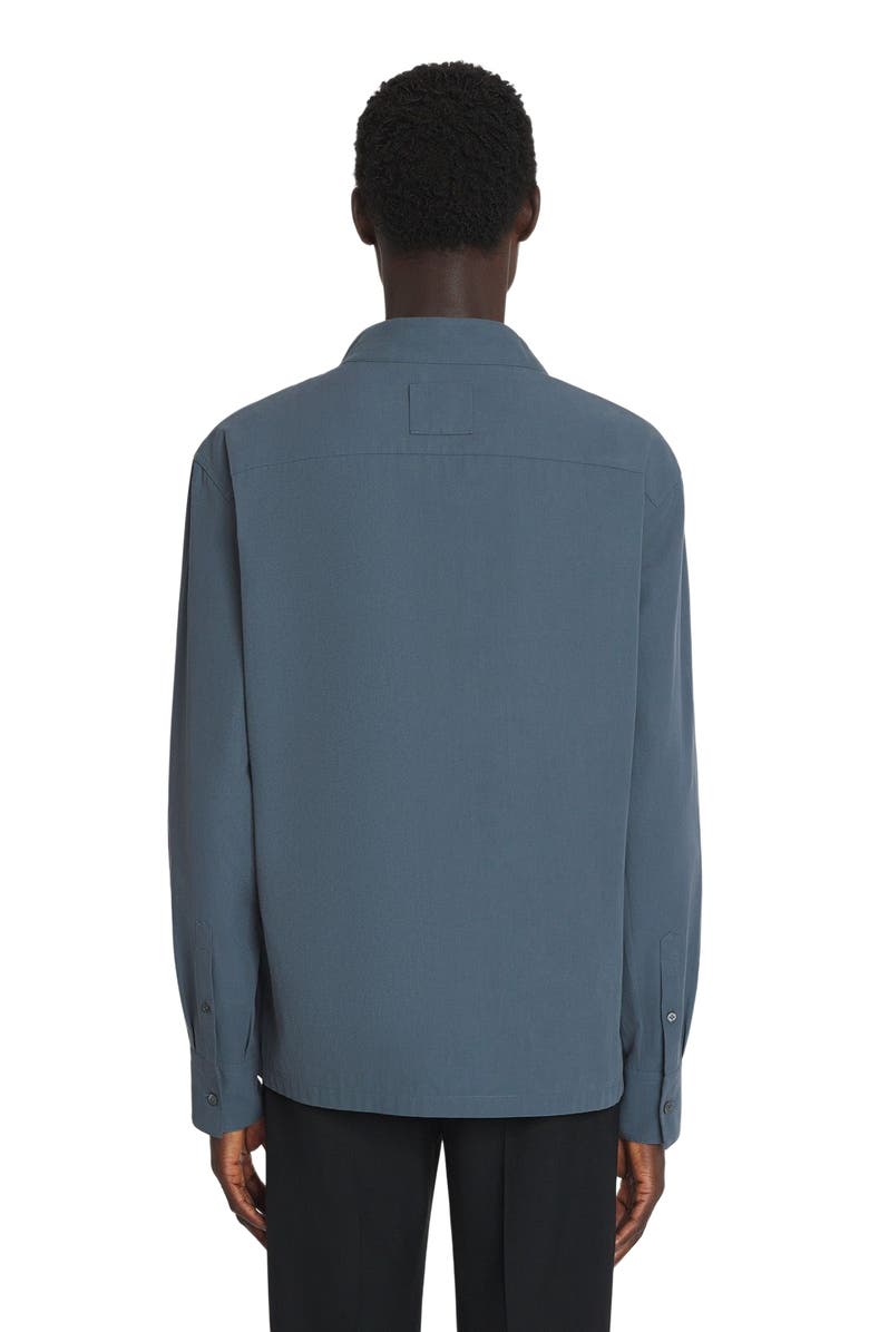 Lanvin FLUID COTTON ASCOT COLLAR TOP, Alternate, color, 