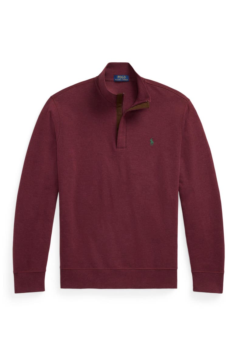 Cotton Blend Quarter Zip Pullover, Alternate, color, SPRING WINE HEATHER/C5999
