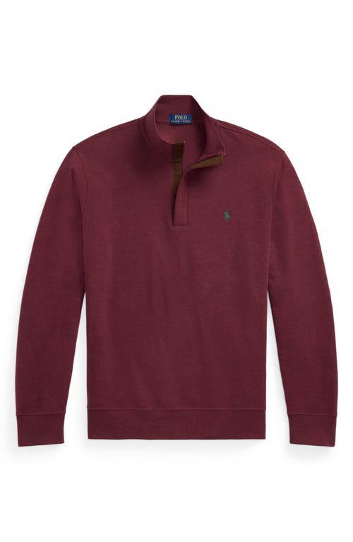 Polo Ralph Lauren Long Sleeve Quarter Zip Pullover In Red