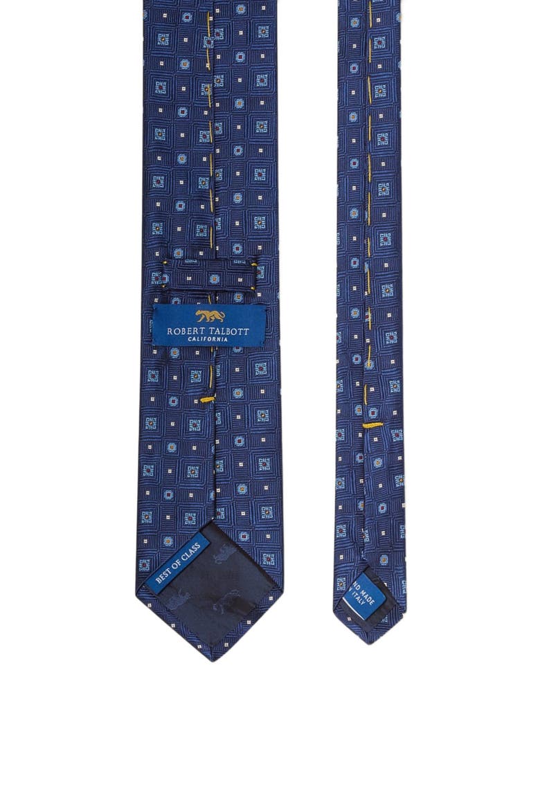 Robert Square Jacquard Best of Class Necktie, Alternate, color, NAVY