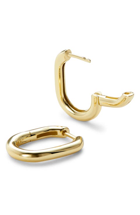 Small Rox Oval Hoop Earrings