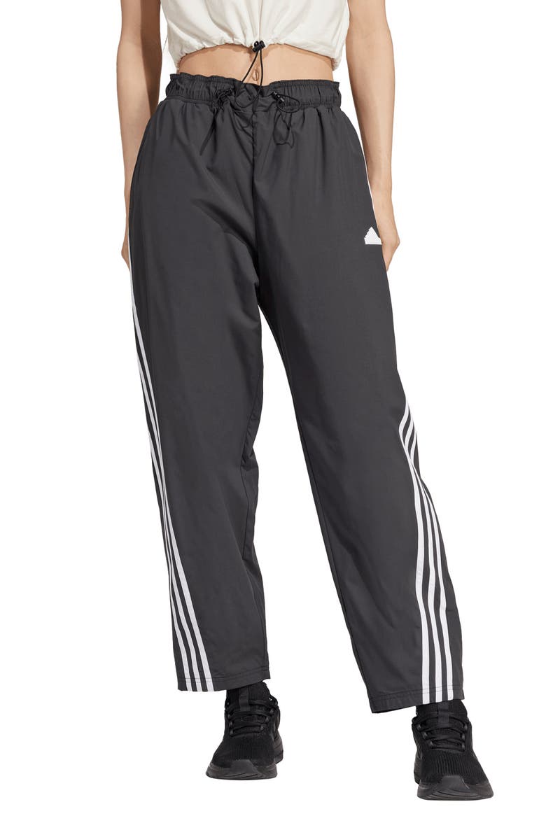 adidas Future Icons 3-Stripes Recycled Polyester Ripstop Track Pants, Main, color,