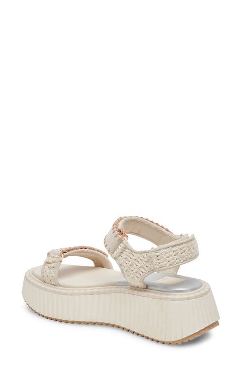 Dolce Vita Debra Platform Sandal In Ivory Suede