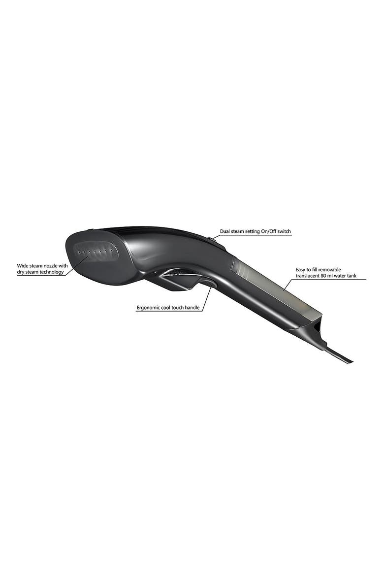 Black QuickSteam Hand Held Steamer, Alternate, color, BLACK
