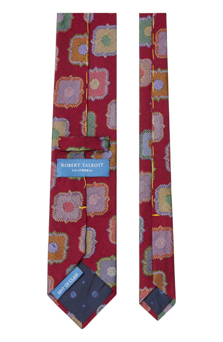 Robert Talbott Robert Large Medallion Best of Class Necktie, Alternate, color, Red