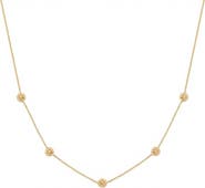 MADE BY MARY Cubic Zirconia Birthstone Flower Station Necklace