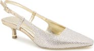 Kenneth Cole Martha Crystals Slingback Kitten Heel Pump