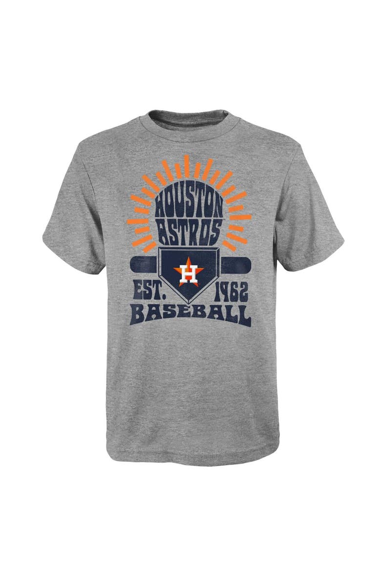 Youth Gray Houston Astros Sun Burst T-Shirt, Main, color, Gray