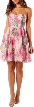 Petal & Pup Achanti Floral Pleated Chiffon Dress