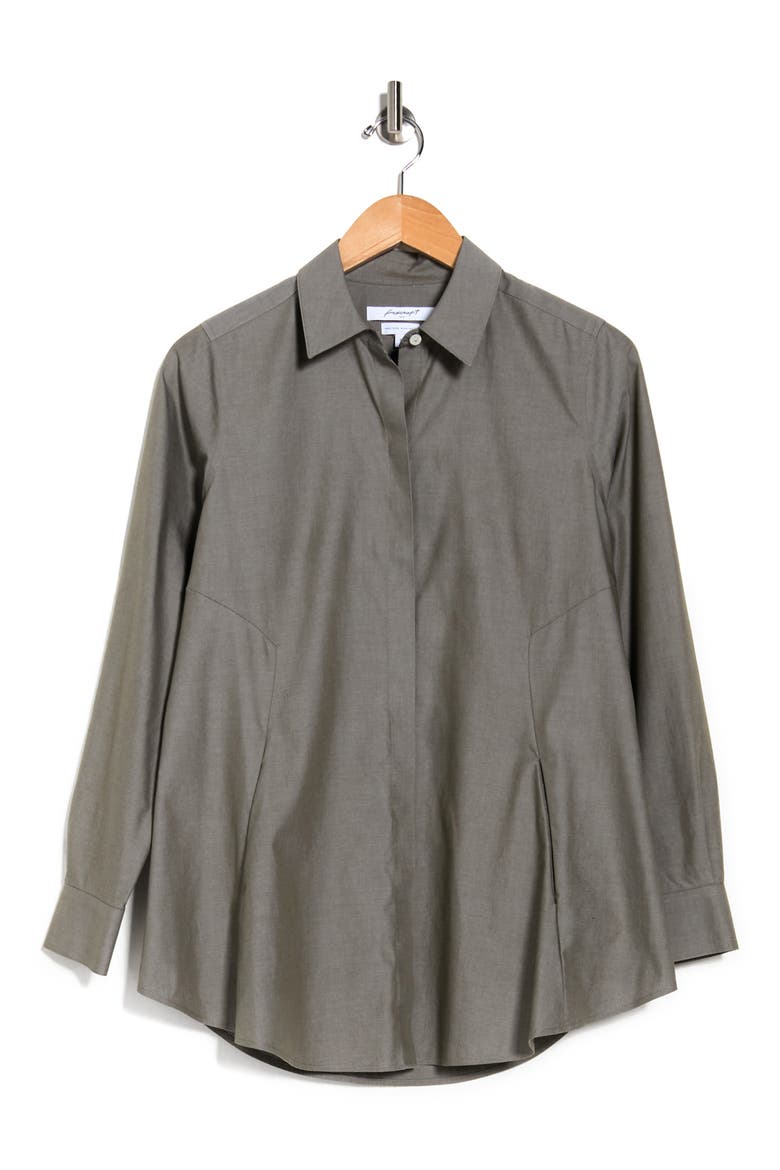 Cici Non-Iron Tunic Blouse, Alternate, color, BAYLEAF