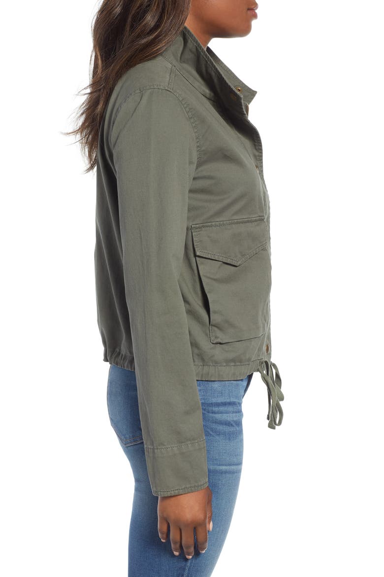 Front Pocket Utility Jacket, Alternate, color, GREEN BEETLE