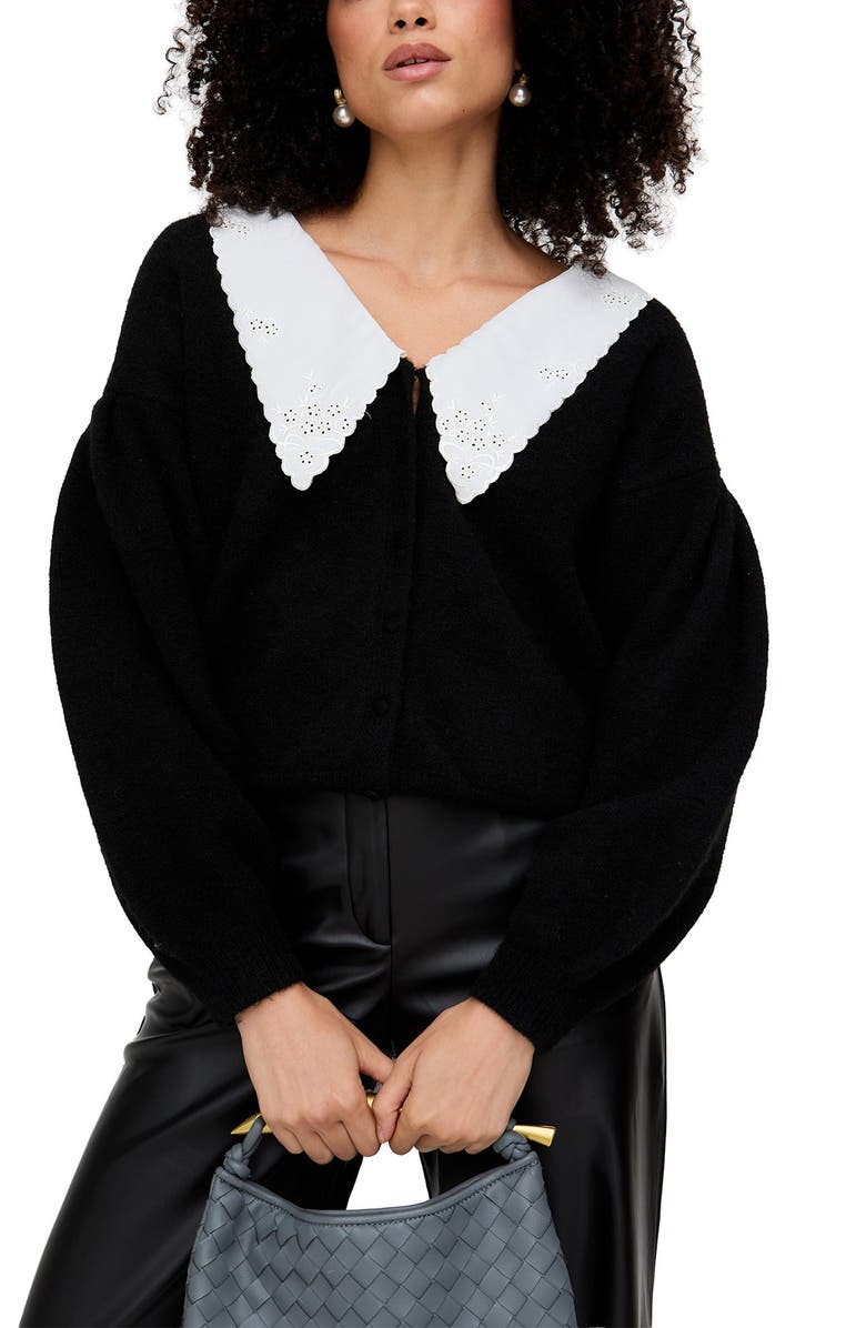 Lily and Lionel London Gaia Wide Leg Leather Trouser, Alternate, color, Black