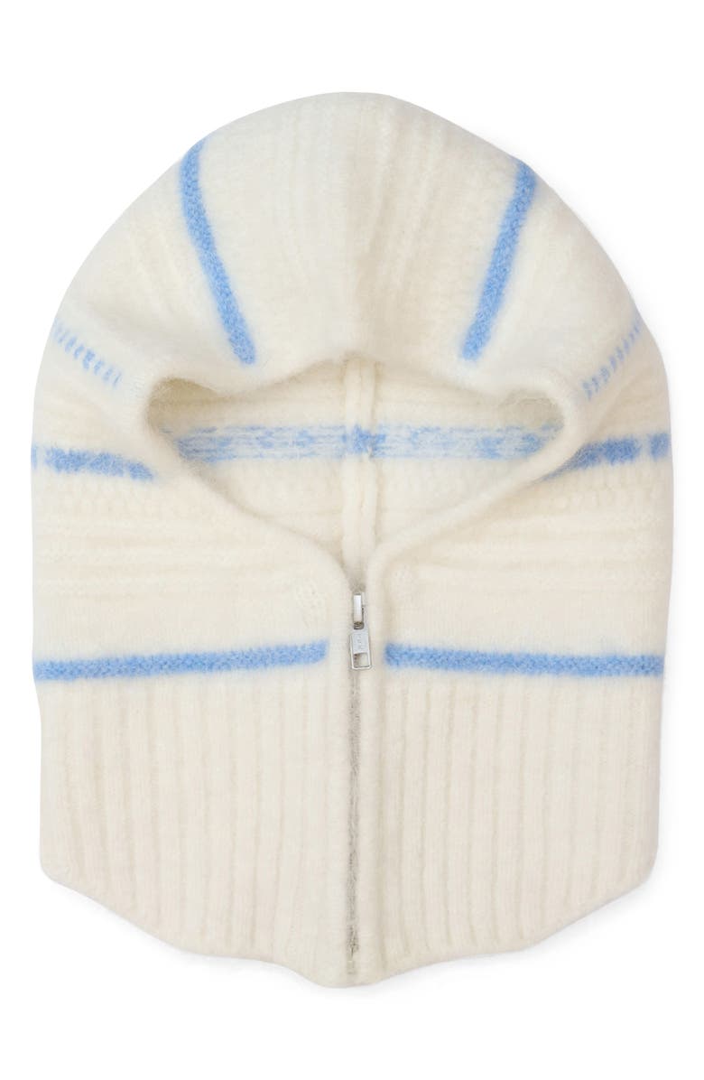 Arctic Fox & Co The Alpaca Blend Zip Balaclava, Main, color, Arctic White/ Sky Blue