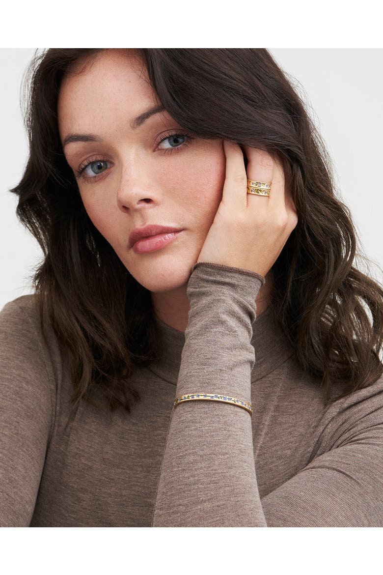 Forget Me Not Gold Bangle, Alternate, color, Gold