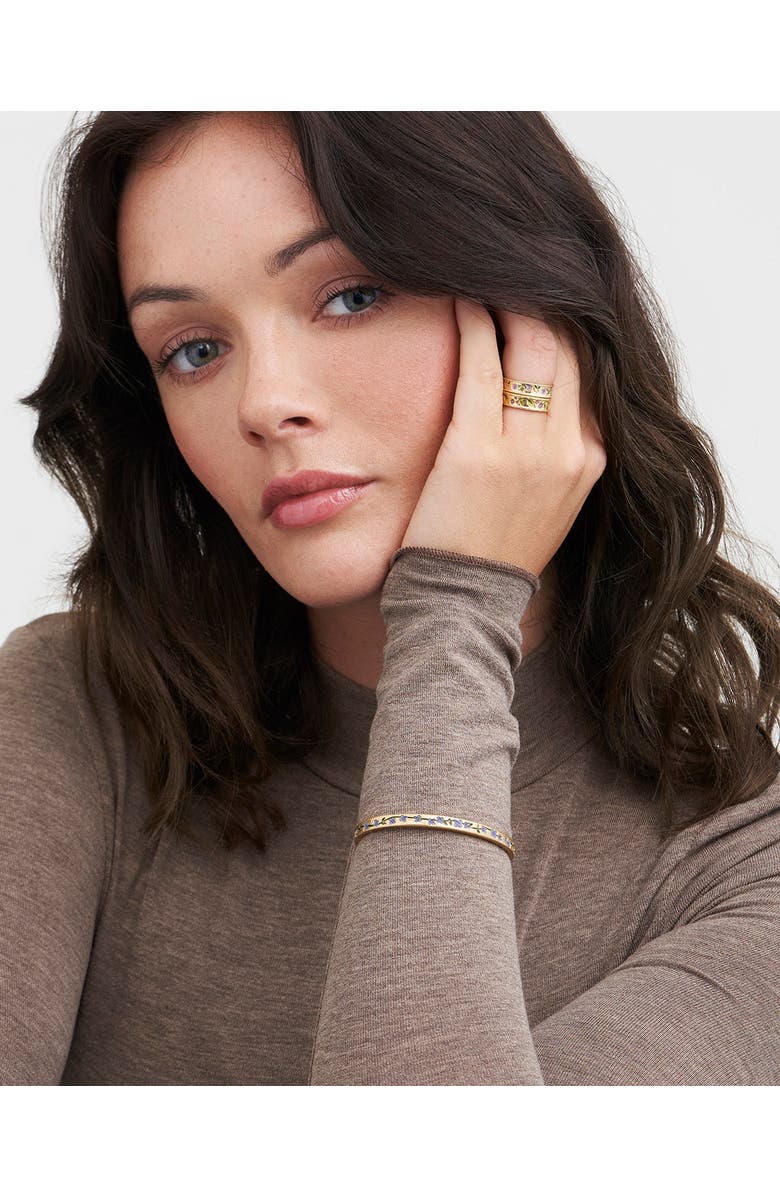 Fable England Forget Me Not Gold Bangle, Alternate, color, Gold