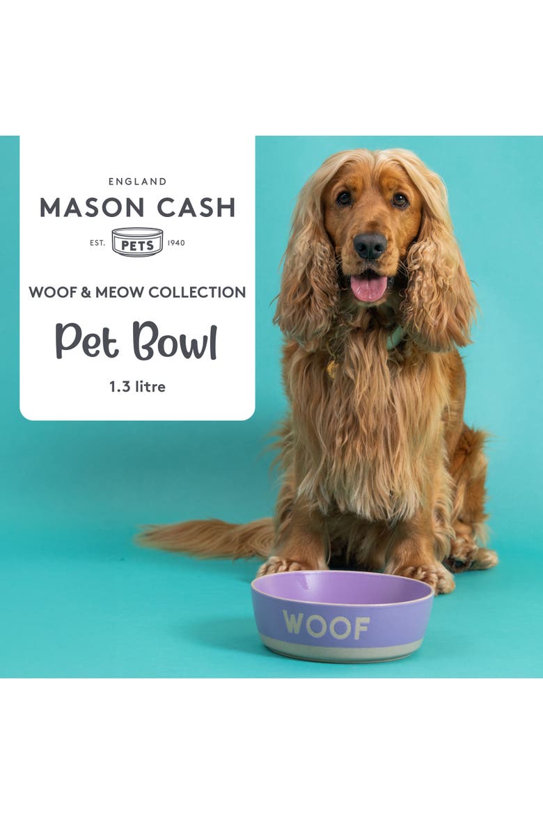 Woof Dog Bowl, 7.9 Inch, 44oz, Alternate, color, Purple