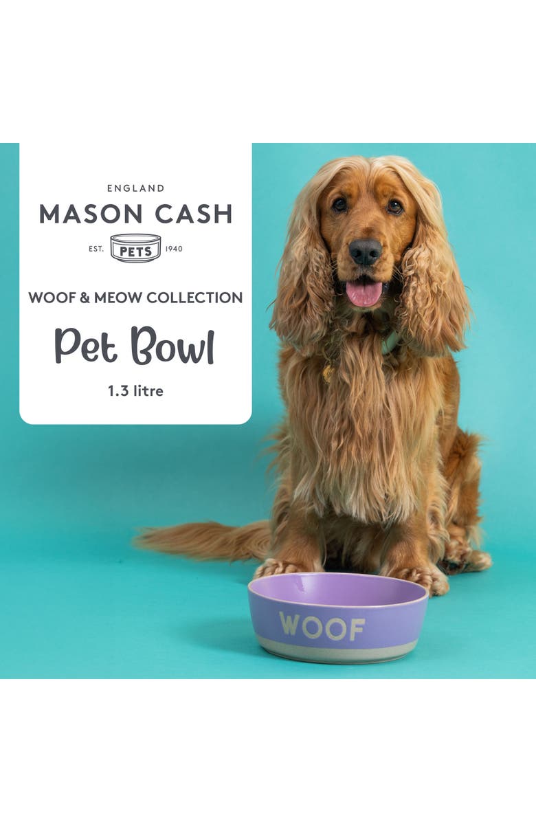 MASON CASH Woof Dog Bowl, 7.9 Inch, 44oz, Alternate, color, Purple