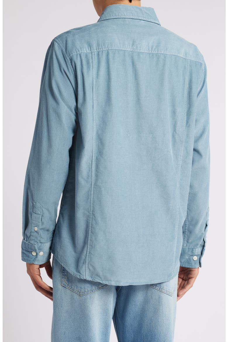 Long Sleeve Corduroy Button-Up Shirt, Alternate, color, BLUE