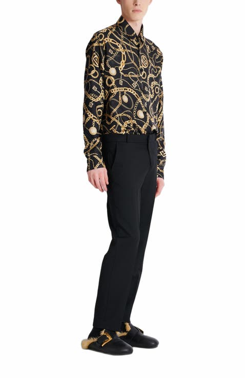 Straight-Leg Tailored Wool Trousers