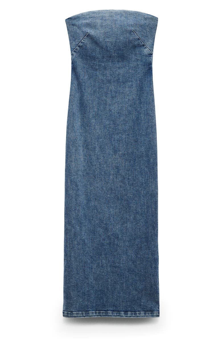 rag & bone Jasmine Strapless Denim Midi Dress, Alternate, color, 