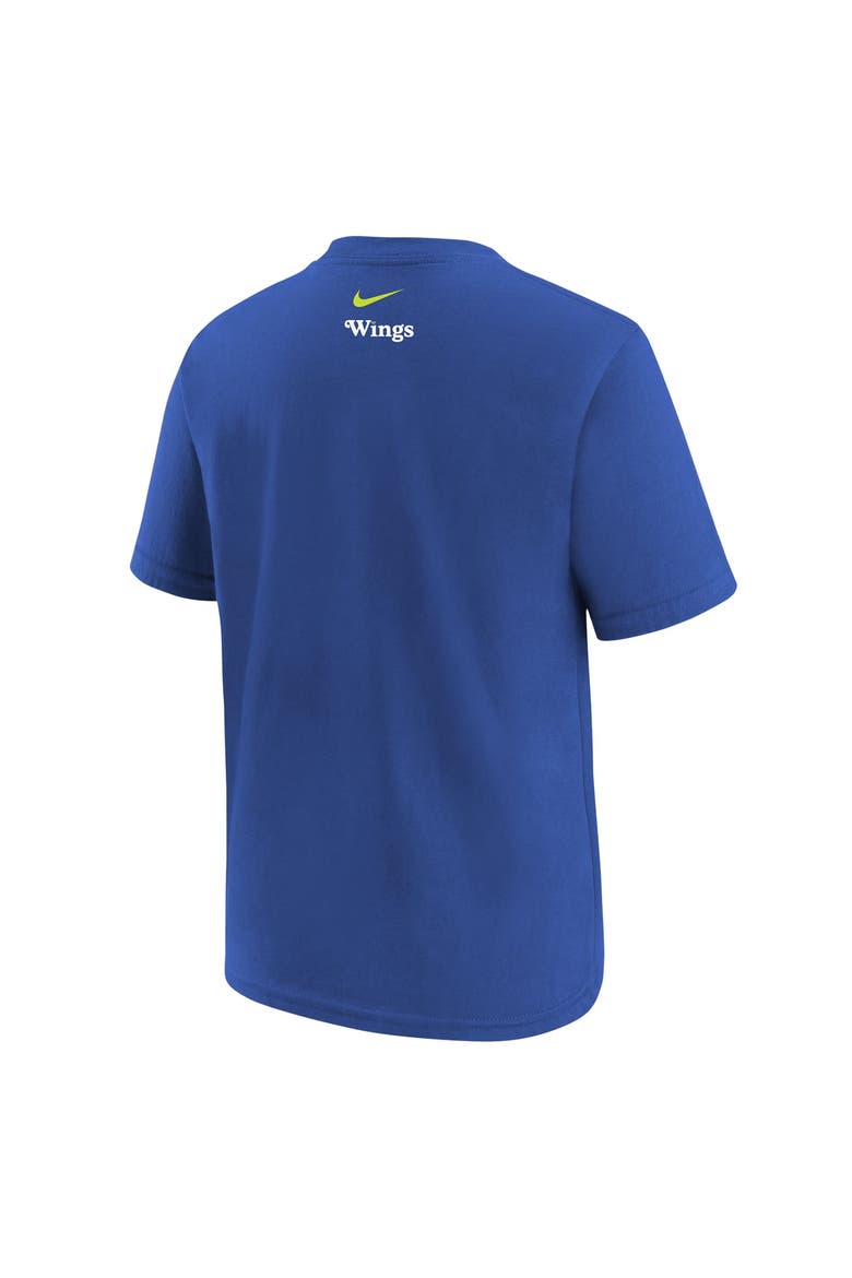 Youth Nike  Blue Dallas Wings Rebel Edition T-Shirt, Alternate, color, Blue