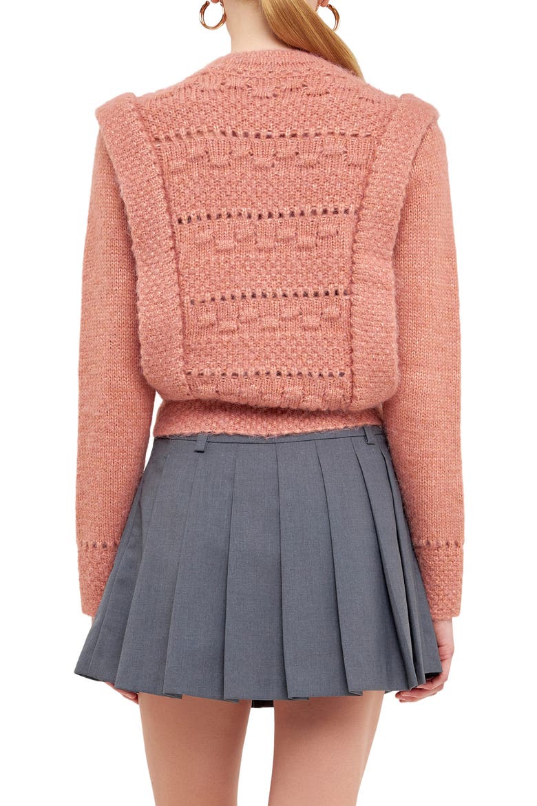 Chunky Knit Sweater, Alternate, color, DUSTY ROSE