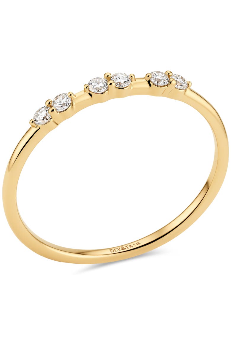 Triple Cluster Lab Grown Diamond Ring in 14K Gold, Alternate, color, Yellow Gold