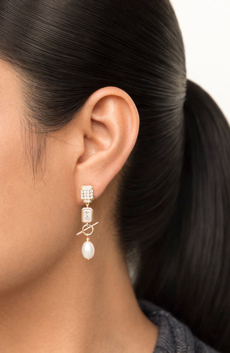 LA MENO Geometric Drop Earrings, Alternate, color,