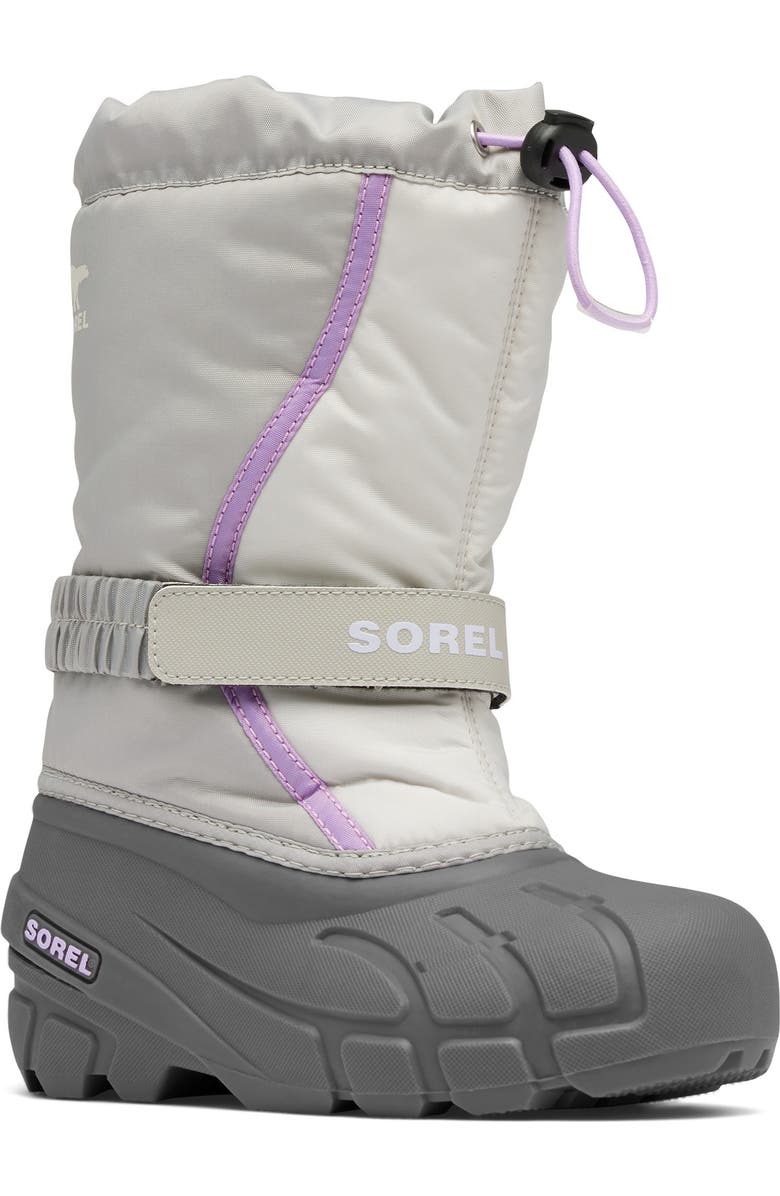 SOREL Kids' Flurry Waterproof Snow Boot, Main, color, Dove/ Euphoric Lilac