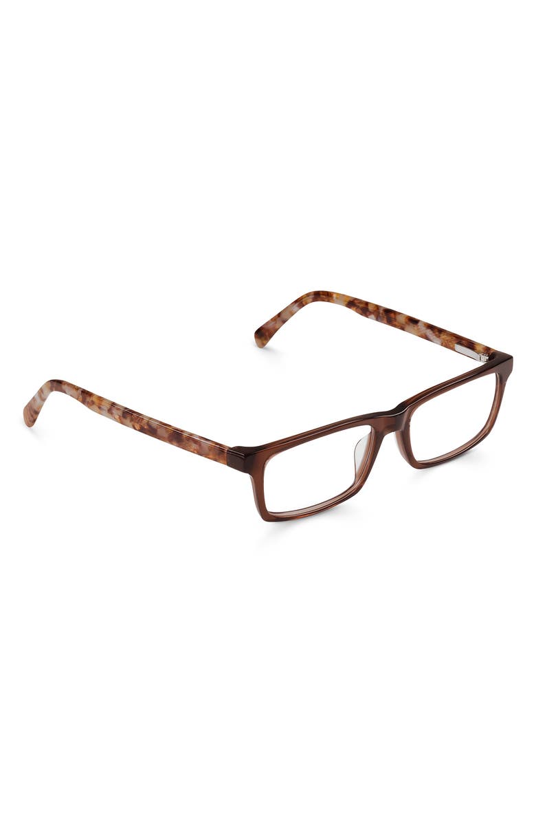 eyebobs Number Cruncher 53mm Rectangular Reading Glasses, Alternate, color, Hickory Brown Crystal
