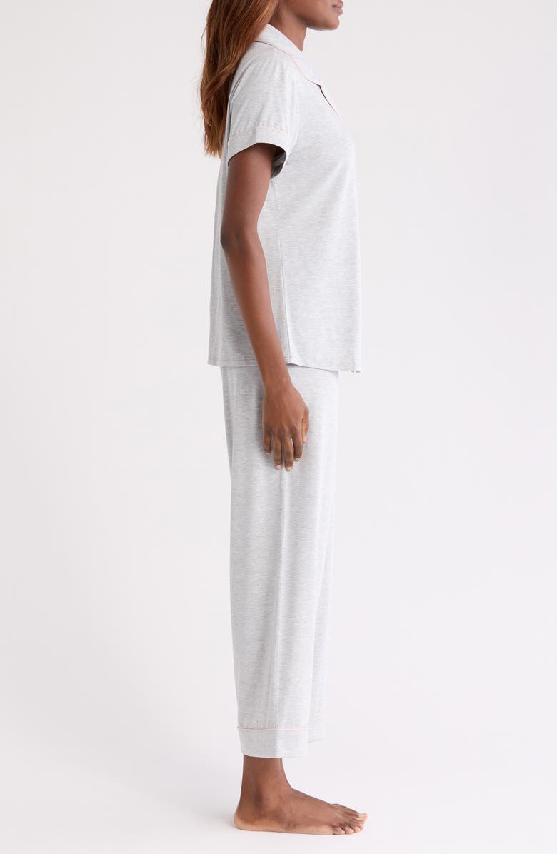 Nordstrom Moonlight Eco Crop Pajamas, Alternate, color, Grey Heather- Pink