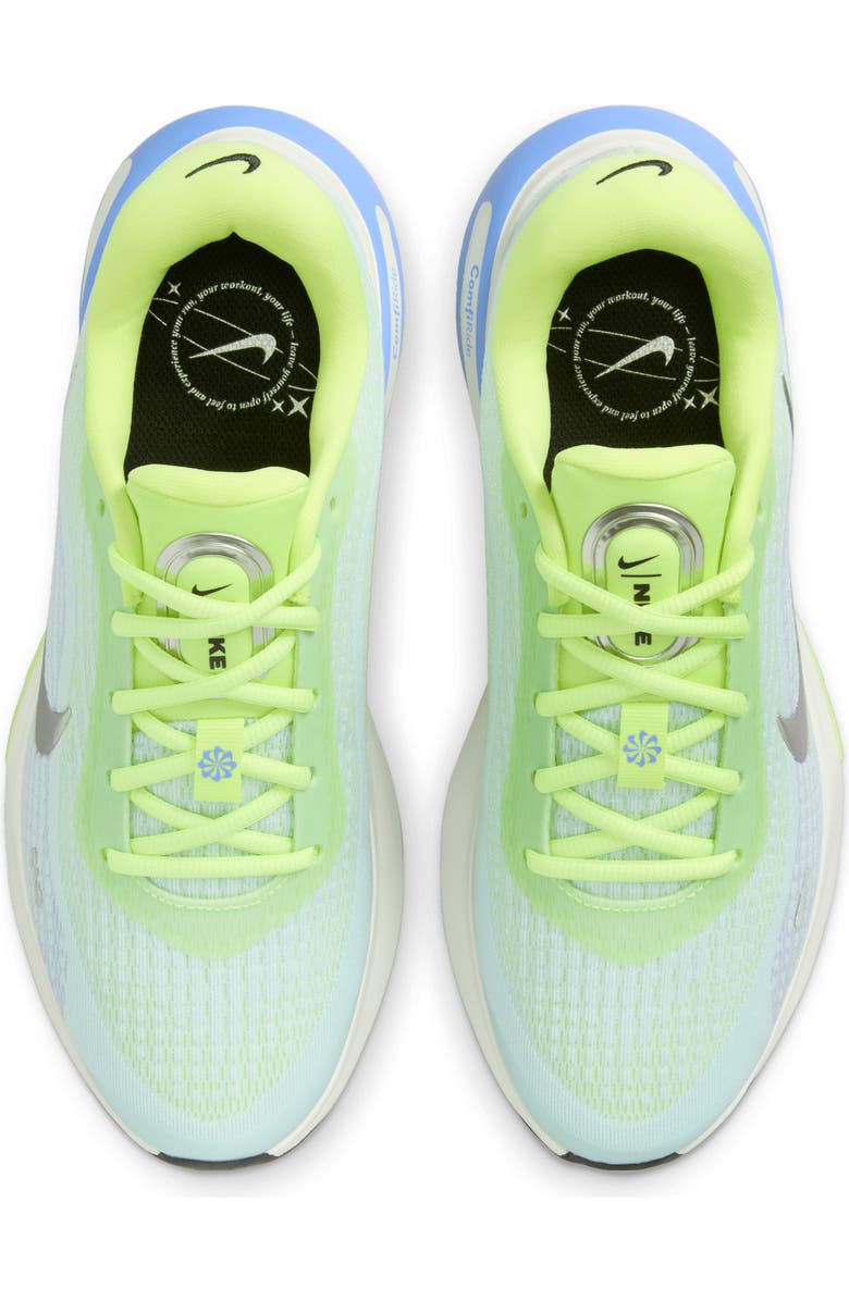 Nike Journey Road Runner Sneaker, Alternate, color, Lemon/ Glacier/ Royal/ Silver