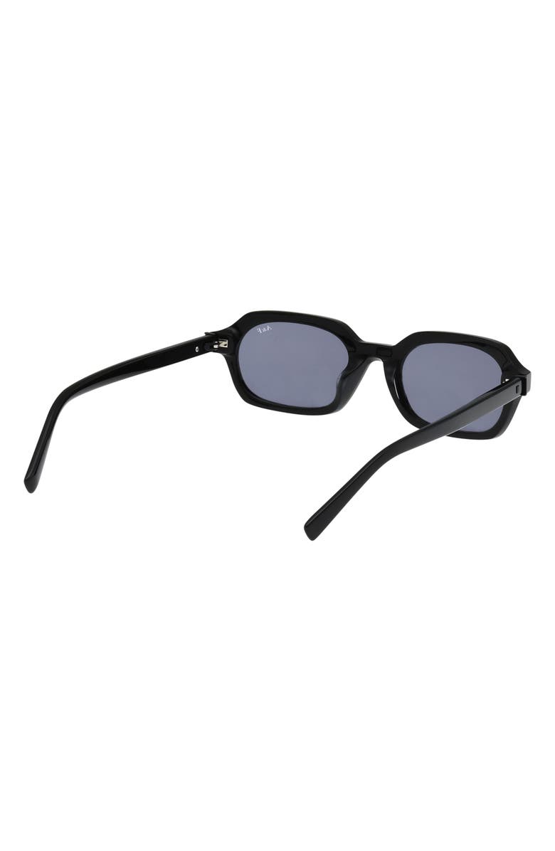 ABERCROMBIE & FITCH 50mm Oval Sunglasses, Alternate, color, Shiny Black / Smoke