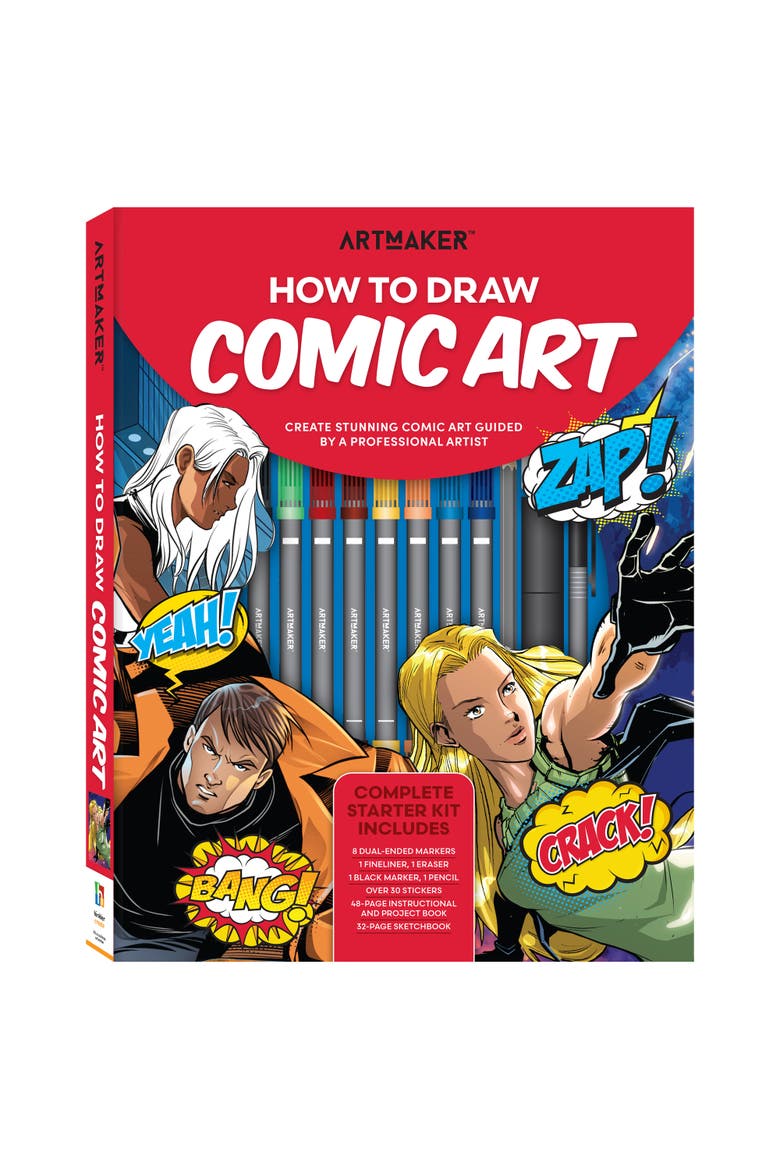 How to Draw Comic Art, Complete Starter Kit, Studio Set, Adults, Main, color, Multicolored