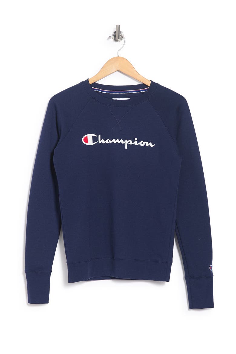 Powerblend Graphic Sweatshirt, Alternate, color, ATHLETIC NAVY