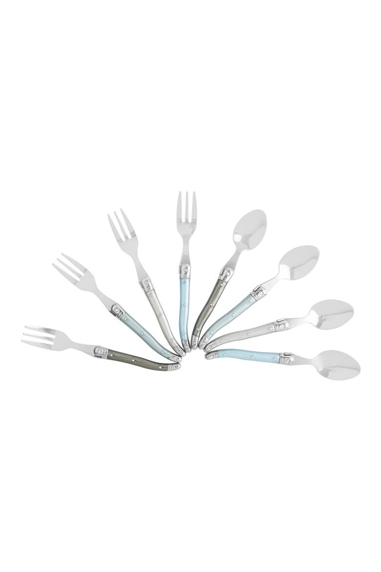 Laguiole Cocktail Utensil Set, Alternate, color, GREEN/ BABY BLUE/ SILVERY
