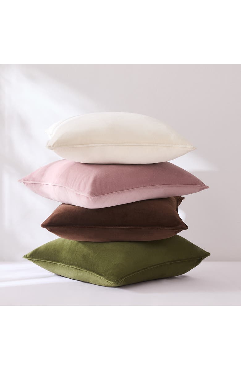 Chuks Collins x Lush Decor Terran Velvet Pillow Cover, Alternate, color, Brown