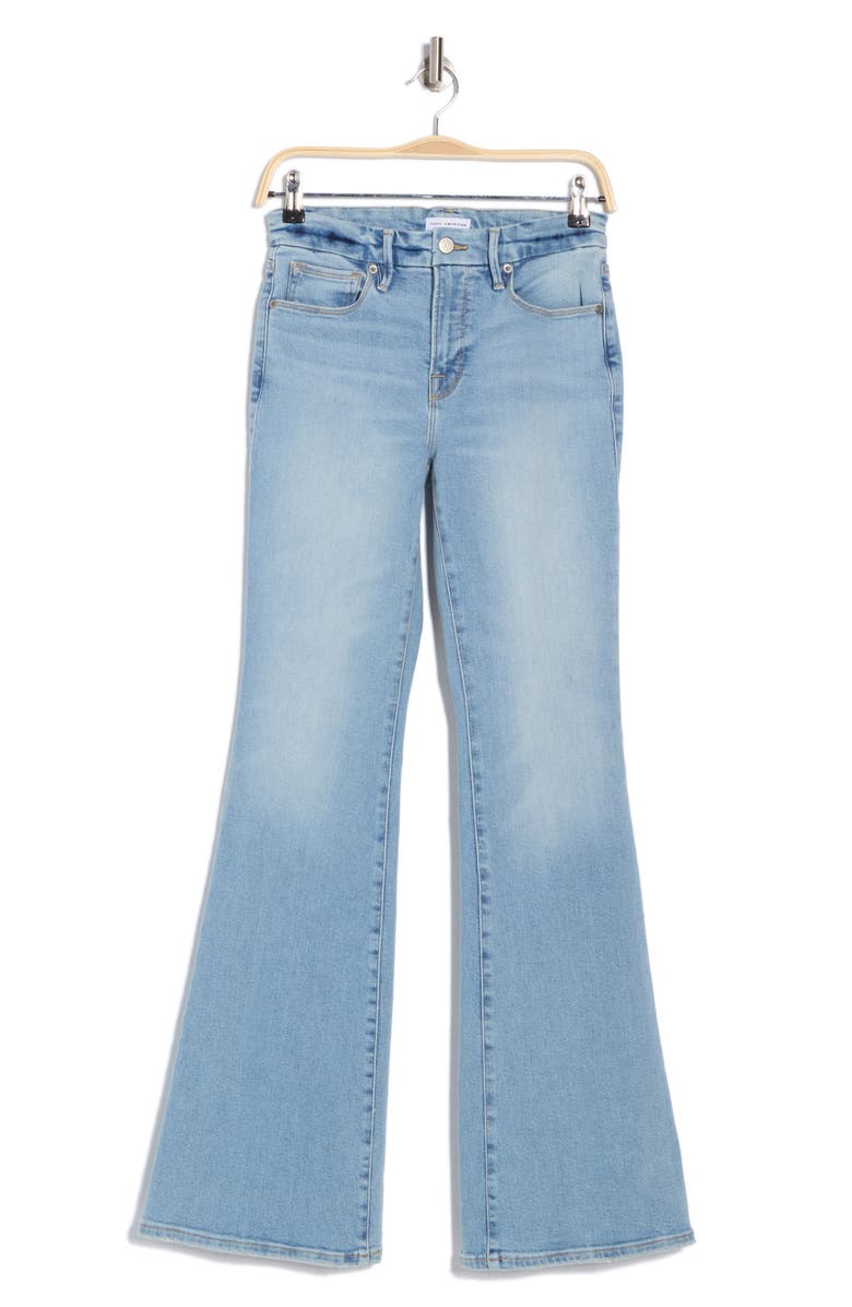 Good American Good Legs Flare Jeans, Alternate, color, Indigo390