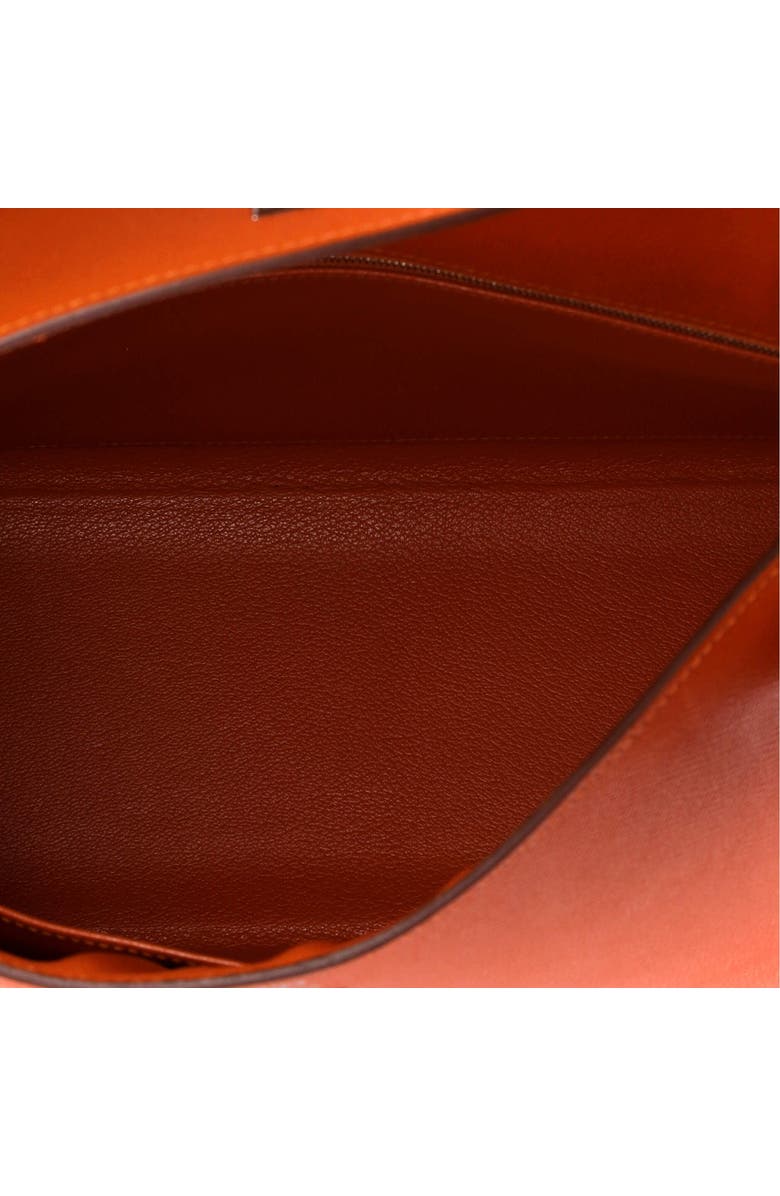 Pre-Owned Hermes Kelly Handbag Orange Epsom with Palladium Hardware 35, Alternate, color, Feu