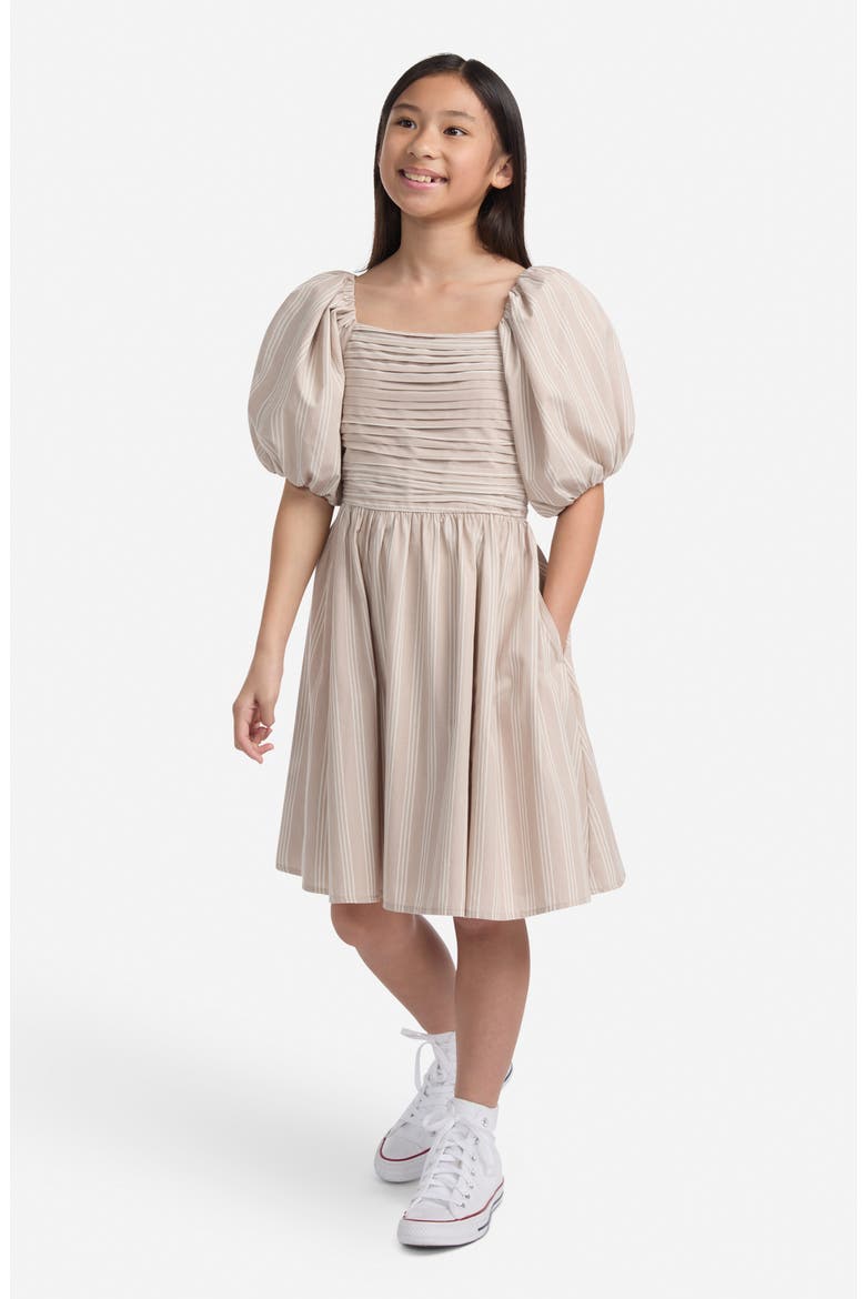 Kids' Emerson Puff Sleeve Sundress, Alternate, color, SIMPLY TAUPE