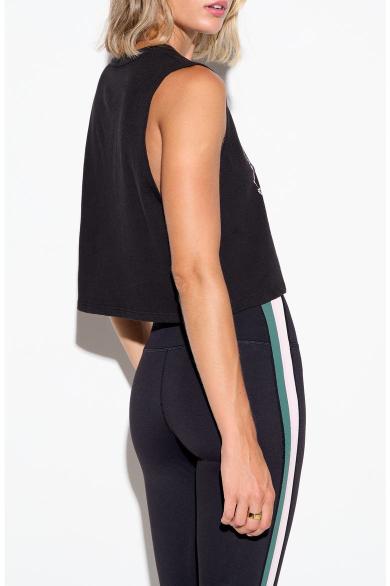 Warrior Love Spirit Crop Top, Alternate, color, BLACK
