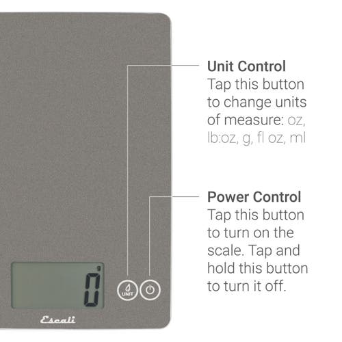 Escali Arti Glass Digital Scale In Gray