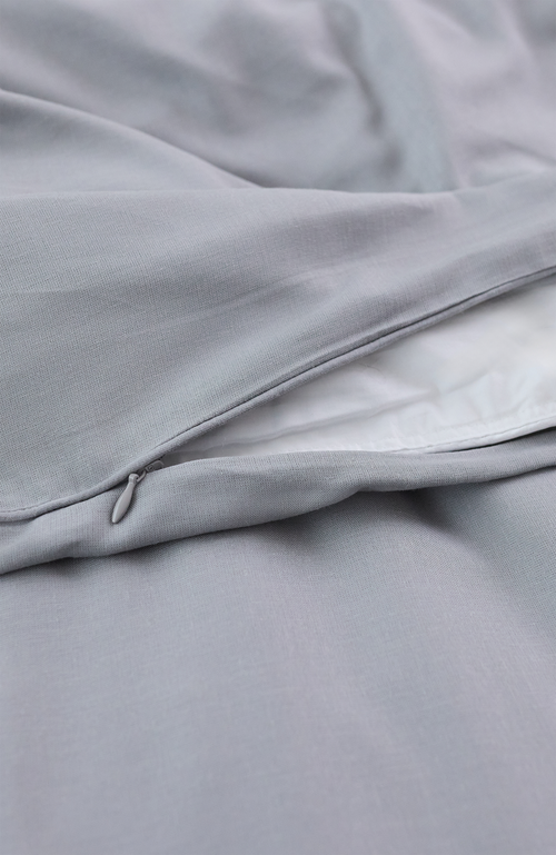 Slumber Cloud Performance Linen Blend Duvet Cover In Gray