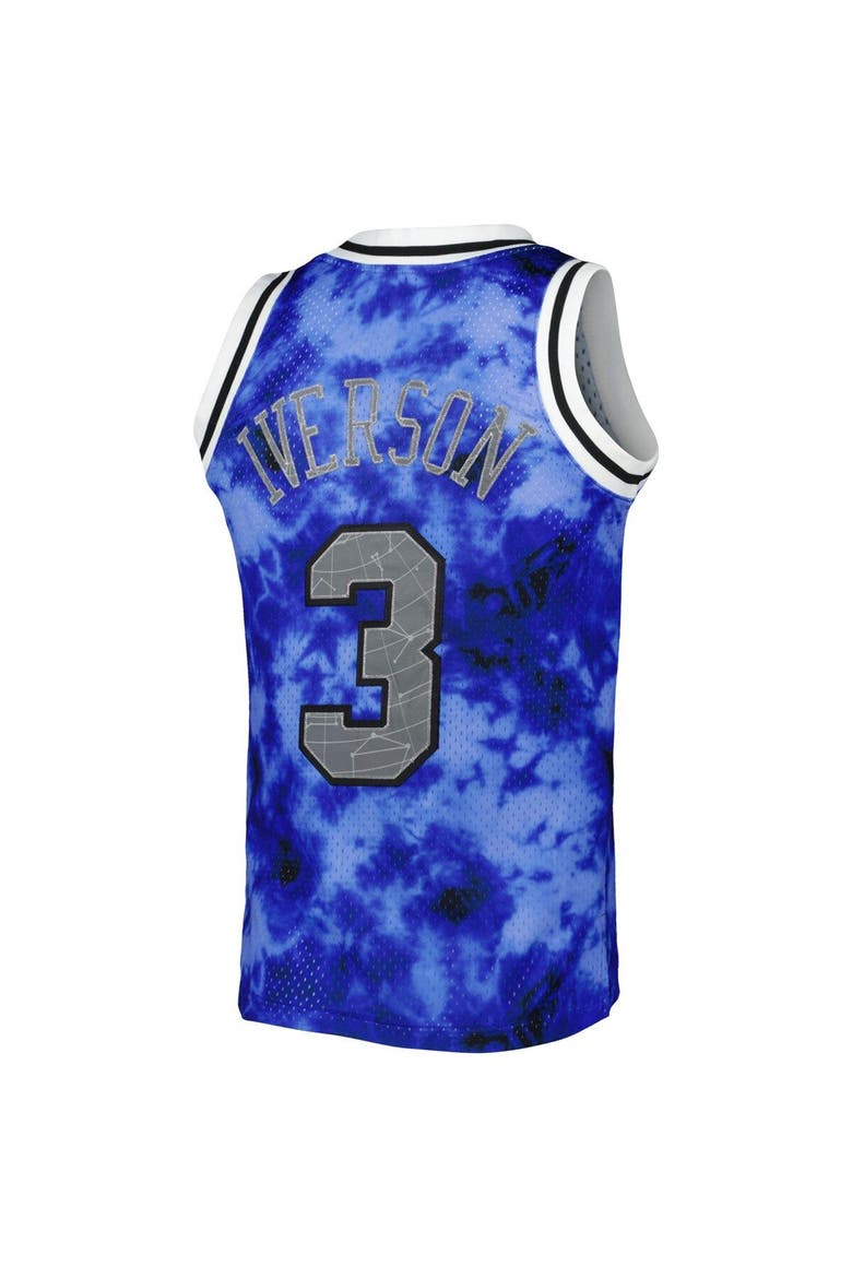 Men's Mitchell & Ness Allen Iverson Royal Philadelphia 76ers 1996/97 Galaxy Swingman Jersey, Alternate, color, Blue
