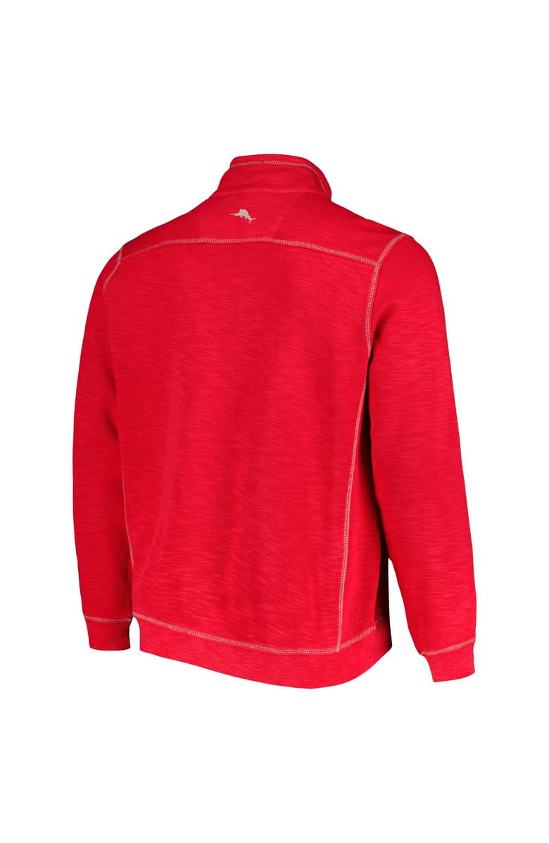 Tommy Bahama Men's Tommy Bahama Scarlet Nebraska Huskers Sport Tobago Bay Tri-Blend Mock Neck Half-Zip Jacket, Alternate, color, 
