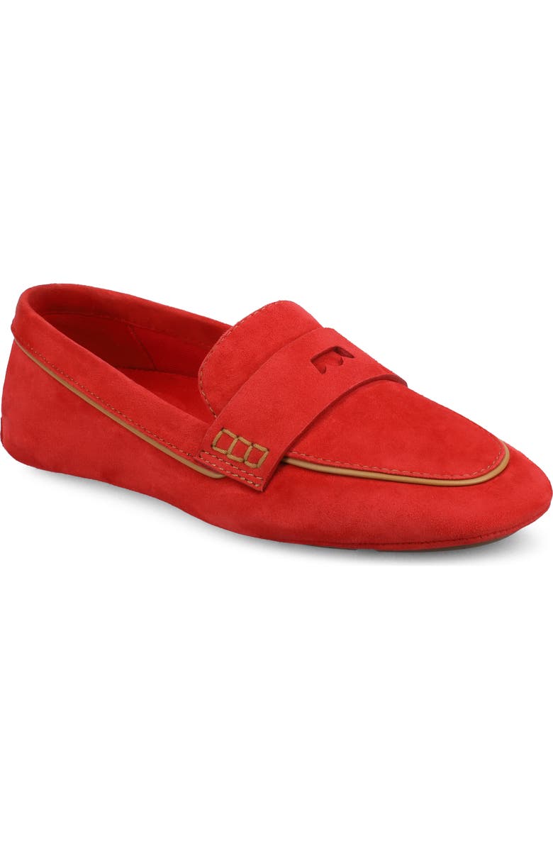 Birdies The Vesper Driver Loafers, Main, color, Red Suede