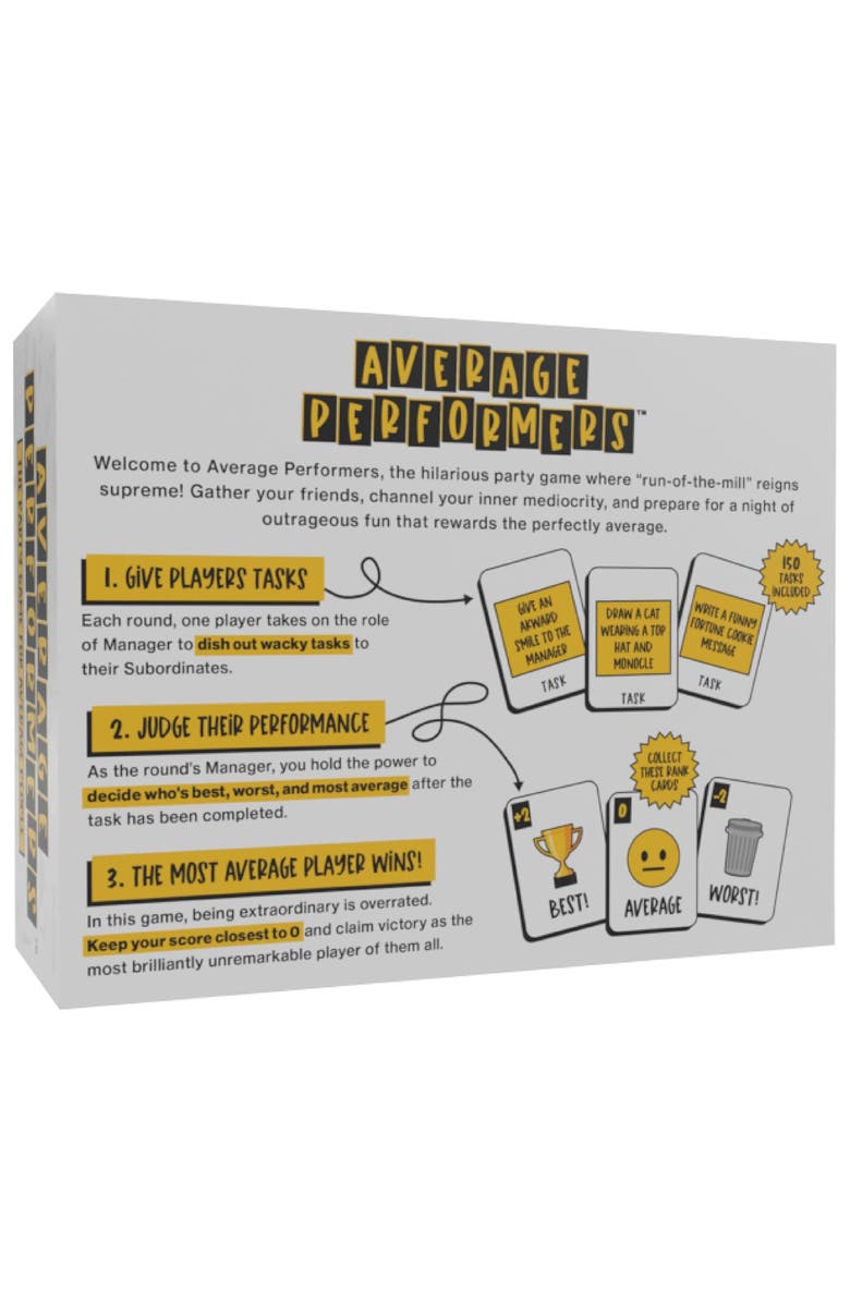 CratedWithLove Average Performers Family Party Game, Ages 10+, Alternate, color, Multicolored