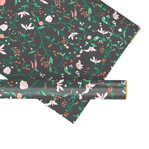 Eight Sheets Two-Sided "Eden" Heavyweight Gift Wrap