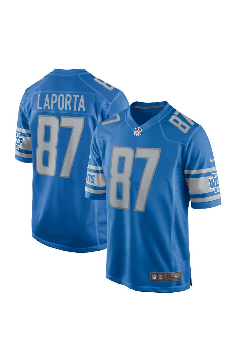 Nike Men's Nike Sam LaPorta Blue Detroit Lions Team Game Jersey, Main, color,