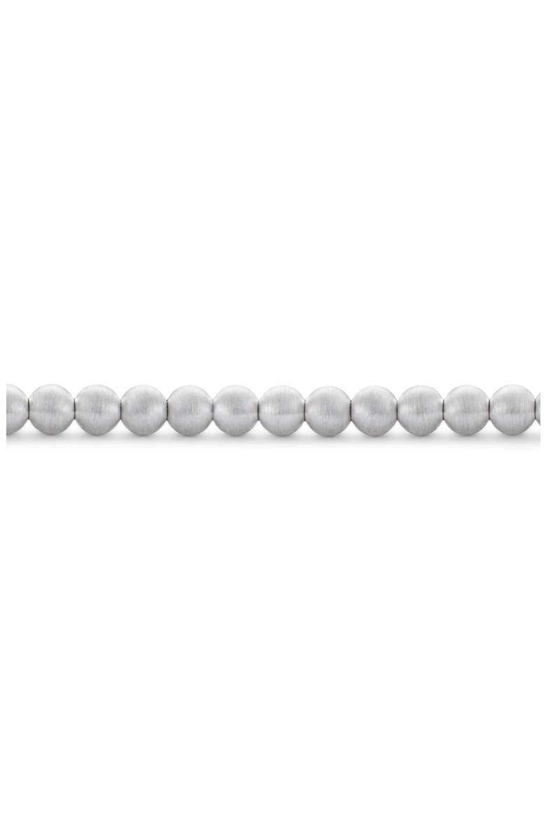 Men's 11G Brushed Sterling Silver Beaded Bracelet, Alternate, color, SILVER
